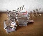 6 paniers de présentation en inox (frites, croquettes) NEUFS, Ophalen of Verzenden, Nieuw