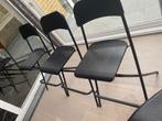 Inklapbare barstoelen zwart, Ophalen, Zo goed als nieuw