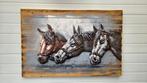 3D metaalschilderij met houten achtergrond, Enlèvement, Neuf