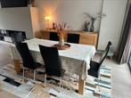 Tafel voor 6 personen + 6 stoelen + dressoir kast, Huis en Inrichting, 4 tot 6 stoelen, Gebruikt, Ophalen