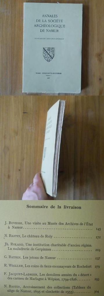 Annales Société Archéologique Namur Tome 58 Fasc 2 - 1977 beschikbaar voor biedingen
