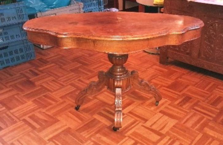 Prachtige ovale Biedermeier Salontafel, Antiek en Kunst, Antiek | Meubels | Tafels, Ophalen