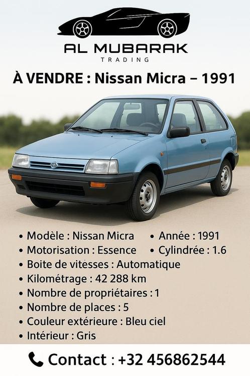 Nissan Micra 1.2, Auto's, Nissan, Particulier, Te koop, Micra, Airbags, Benzine, Stadsauto, 3 deurs, Automaat, Blauw, Grijs, Velours