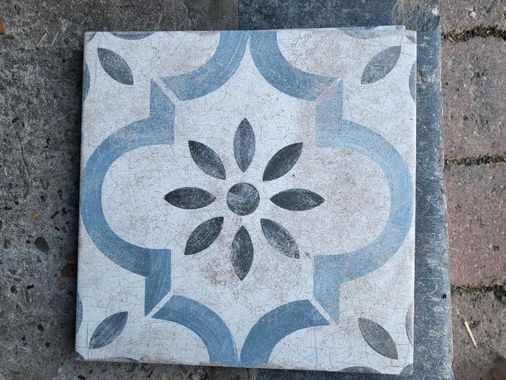 Vintage tegel messina 22 azul, Bricolage & Construction, Dalles & Carrelages, Neuf, Carrelage de sol, Céramique, 20 à 40 cm, 20 à 40 cm