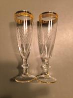 2 kristallen glazen met gouden rand, Ophalen
