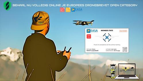 Europees Dronebrevet Open Category A2 online behalen, TV, Hi-fi & Vidéo, Drones, Neuf, Drone avec caméra, Enlèvement ou Envoi