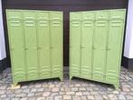 Set van 2 vintage industriële Lockerkasten 1950’s, Huis en Inrichting, Ophalen