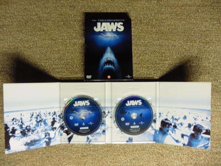 Jaws - Verjaardageditie (30 jaar) (2DVD boxset) NL OT, Cd's en Dvd's, Dvd's | Klassiekers, Zo goed als nieuw, Horror, 1960 tot 1980