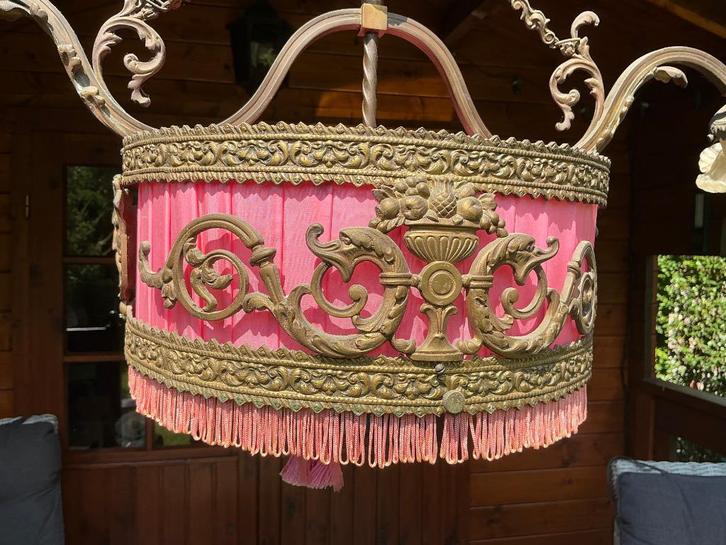Prachtige antieke bronzen hanglamp, Antiek en Kunst, Antiek | Verlichting, Ophalen