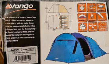 Tent vango valetta 500 blauw nogmaals in.prijs verlaagd beschikbaar voor biedingen