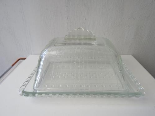 Vintage kaas/boterstolp jaren 30 glas, Antiek en Kunst, Curiosa en Brocante, Ophalen of Verzenden