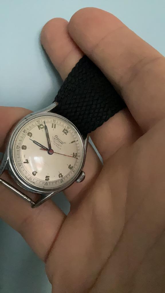 Vintage Ogival Fisk mechanisch horloge uit de jaren 50´s 60, Handtassen en Accessoires, Horloges | Antiek, Omega, Ophalen of Verzenden