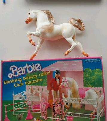 Barbie paard met toebehoren en omheining 