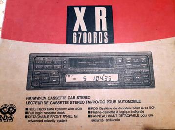 Autoradio Cassette SONY XR6700RDS (Oldimer)