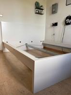 Bedframe, Huis en Inrichting, Slaapkamer | Bedden, Ophalen, Gebruikt, Wit, Twijfelaar
