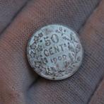 TOPMUNT - Leopold II - 50 cent 1909 zilver, Zilver, Zilver, Verzenden