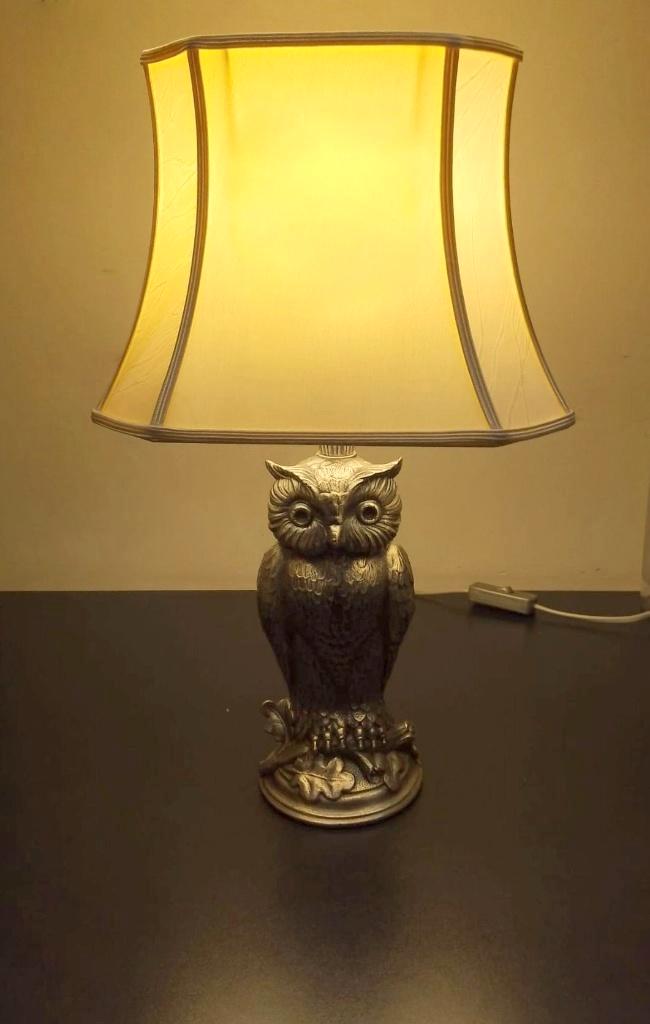 Lampe chouette/Hibou de Loevsky & Loevsky / Deknudt, Maison & Meubles, Lampes | Lampes de table, Comme neuf, Métal, Enlèvement ou Envoi