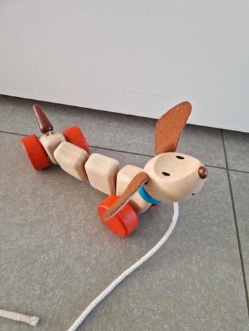 Trekhond hout Plan Toys  beschikbaar voor biedingen