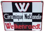 Welkenraedt emaille reclamebord uit 1935., Verzamelen, Ophalen of Verzenden, Reclamebord