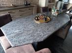 Granieten eettafel, Huis en Inrichting, Tafels | Eettafels, Ophalen, Overige materialen, Gebruikt, 200 cm of meer