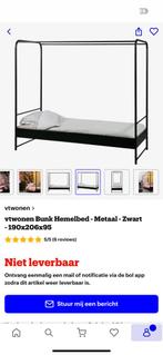 2 x eenpersoons bed, hemelbed. Als nieuw!!, Enlèvement, Comme neuf, Sommier à lattes