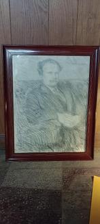 Originele tekening gesigneerd François PYCKE,1913,53x65,n654, Antiek en Kunst, Ophalen