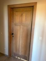 Massief eiken deuren + kader /St, Ophalen, Gebruikt, 80 tot 100 cm, Binnendeur