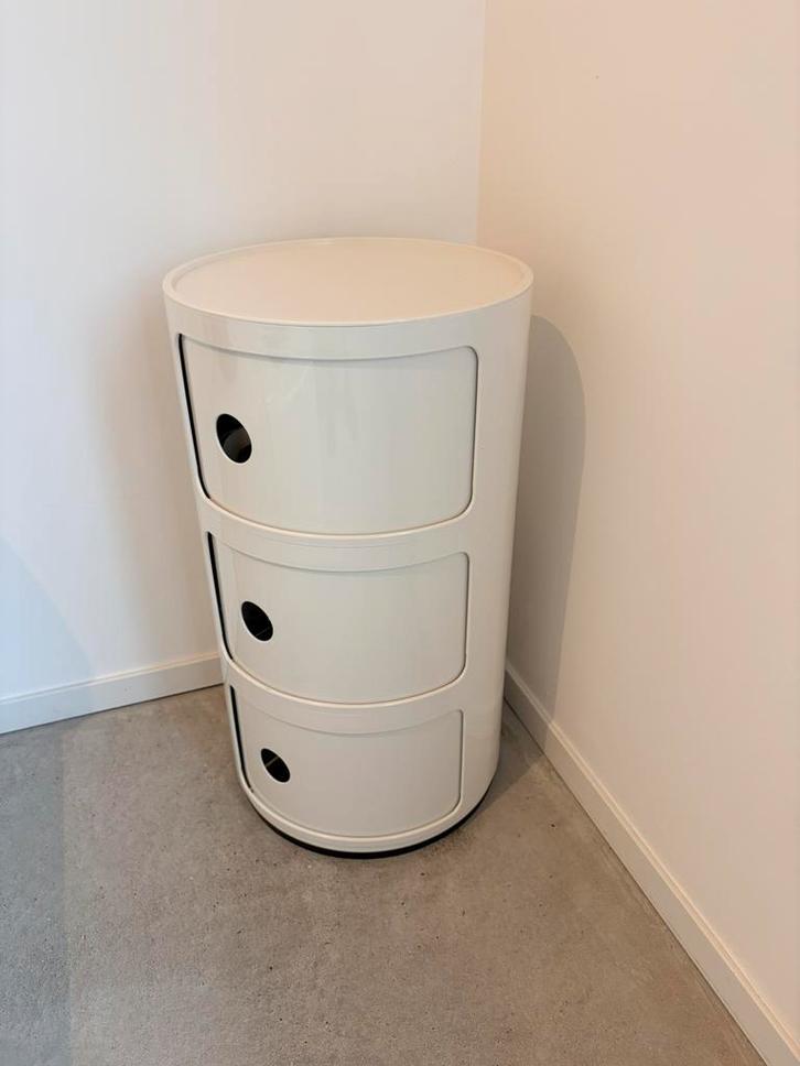 Kartell Componibili nachkastje wit, Huis en Inrichting, Kasten | Ladekasten, Gebruikt, Minder dan 100 cm, Minder dan 50 cm, 25 tot 50 cm