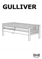 Lit pour enfant IKEA Gulliver 160x80 avec sommier et matelas, 70 à 85 cm, Comme neuf, 140 à 160 cm, Enlèvement