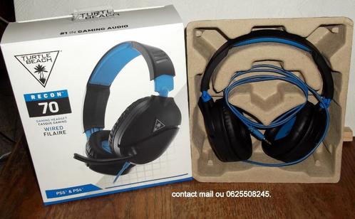 casque gaming turtle beach recon 70, Computers en Software, Headsets, Zo goed als nieuw, Bedraad, Gaming headset, Inklapbare microfoon