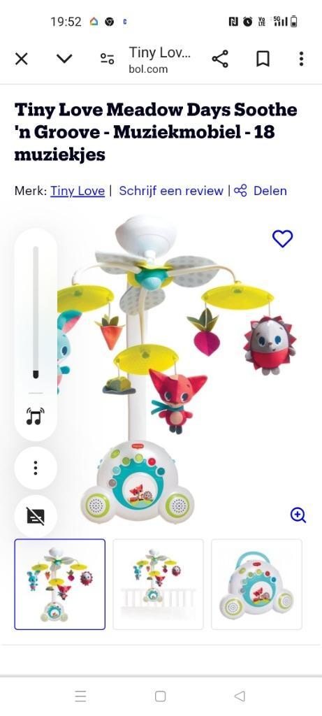 Tiny love muziekmobiel, Kinderen en Baby's, Speelgoed | Babyspeelgoed, Zo goed als nieuw, Mobiel, Met licht, Met geluid, Ophalen