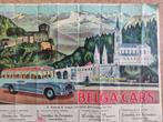 Vintage poster Belga-Cars Lourdes excursies uit 1920, Ophalen of Verzenden