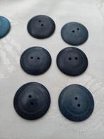 Set van 6 originele zwarte vintage knopen 35 mm x 7 mm, Hobby en Vrije tijd, Ophalen, Nieuw, Knoop of Knopen