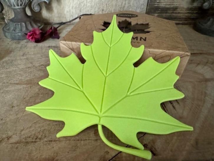 deur-stop - groen esdoorn-blad - nieuw in doosje, Huis en Inrichting, Woonaccessoires | Deurstoppers, Nieuw, Binnen, Buiten, Ophalen of Verzenden