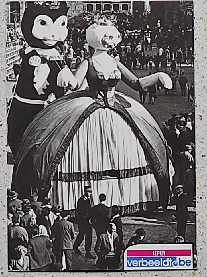 Kattenstoet Ieper, 5 historische postkaarten -> zie foto's, Collections, Cartes postales | Belgique, Non affranchie, Flandre Occidentale