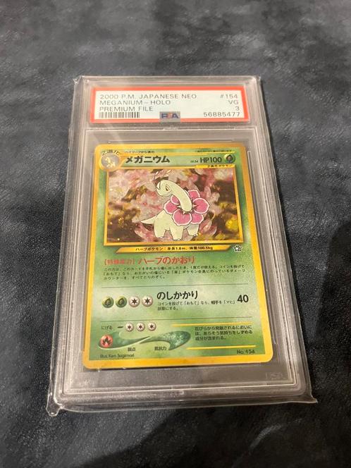 Meganium neo genesis, Hobby en Vrije tijd, Verzamelkaartspellen | Pokémon, Zo goed als nieuw, Ophalen of Verzenden