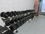 Dumbbellset + racks Panatta, Sport en Fitness, Ophalen, Gebruikt, Dumbbell