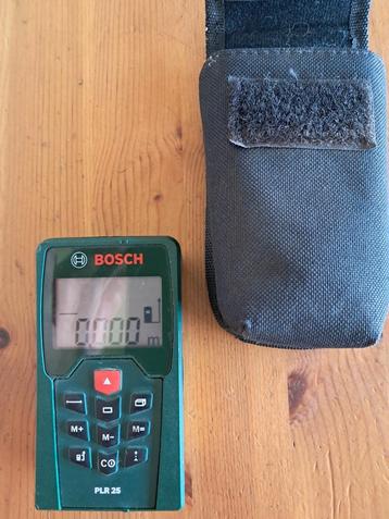 Bosch PLR-25 afstandsmeter, Doe-het-zelf en Bouw, Ophalen of Verzenden, Zo goed als nieuw, Inhoud