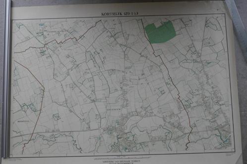 Oude topografische kaart Kortrijk-Heule-Gullegem, Boeken, Atlassen en Landkaarten, Gelezen, Overige typen, België, 1800 tot 2000