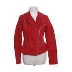 Nieuw prachtige rood 100%leder jasje peplum C&A 36, Nieuw, Ophalen of Verzenden, Jasje, Maat 36 (S)