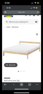 Ikea bed en mattras, Huis en Inrichting, Slaapkamer | Bedden, Ophalen, Zo goed als nieuw, Hout