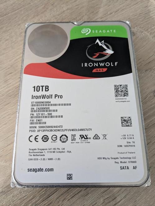 Seagate IronWolf Pro 10TB harde schijf, Computers en Software, Harde schijven, Gebruikt, Server, Extern, HDD, NAS, Ophalen