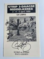 Gesigneerd Libris Suske en Wiske paul geerts middelkerke L56, Bob et Bobette, Enlèvement ou Envoi