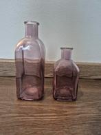 Ensemble de 2 vases/bouteilles décoratives en verre violet, Maison & Meubles, Accessoires pour la Maison | Vases, Enlèvement