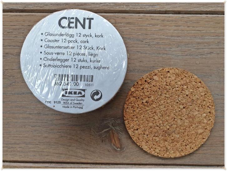 IKEA CENT – DESSOUS DE VERRES EN LIEGE NEUFS (12 PIECES), Huis en Inrichting, Woonaccessoires | Onderzetters, Nieuw, Glas of Kopje