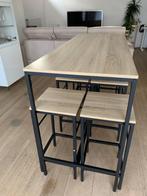 Table haute + 6 tabourets, Comme neuf