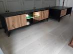 TV meubel in prima staat met verlichting, Ophalen of Verzenden, Zo goed als nieuw, Glas