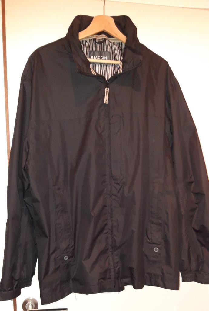 zwarte herenjas/jas/regenjas maat 54, Kleding | Heren, Jassen | Zomer, Zo goed als nieuw, Maat 52/54 (L), Zwart, Ophalen