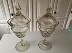 Gember pot geslepen glas 2 stuks, Antiek en Kunst, Ophalen