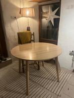 Table ronde IKEA Lisabo plaquée frêne, Maison & Meubles, 100 à 150 cm, Rond, Comme neuf, 100 à 150 cm